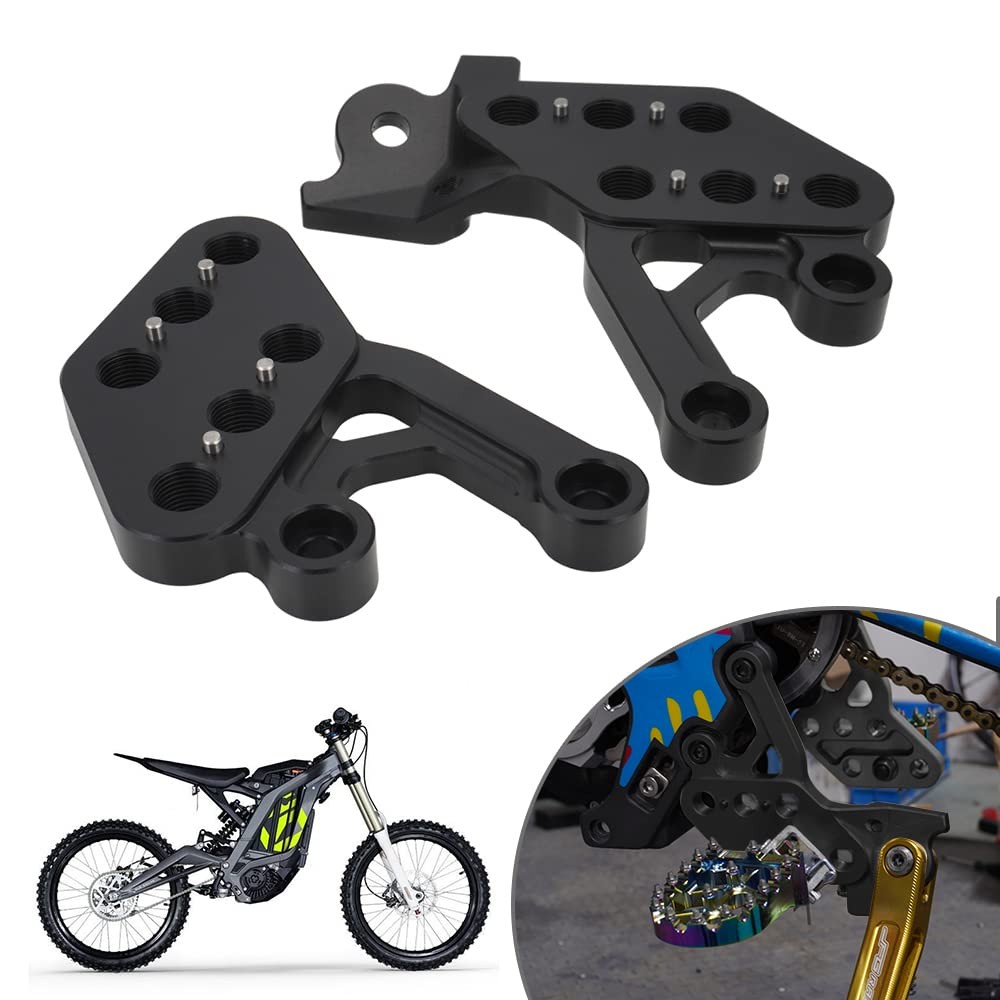 Foot Peg Brackets for Surron Light Bee,CNC Adjustable black Multifunctional