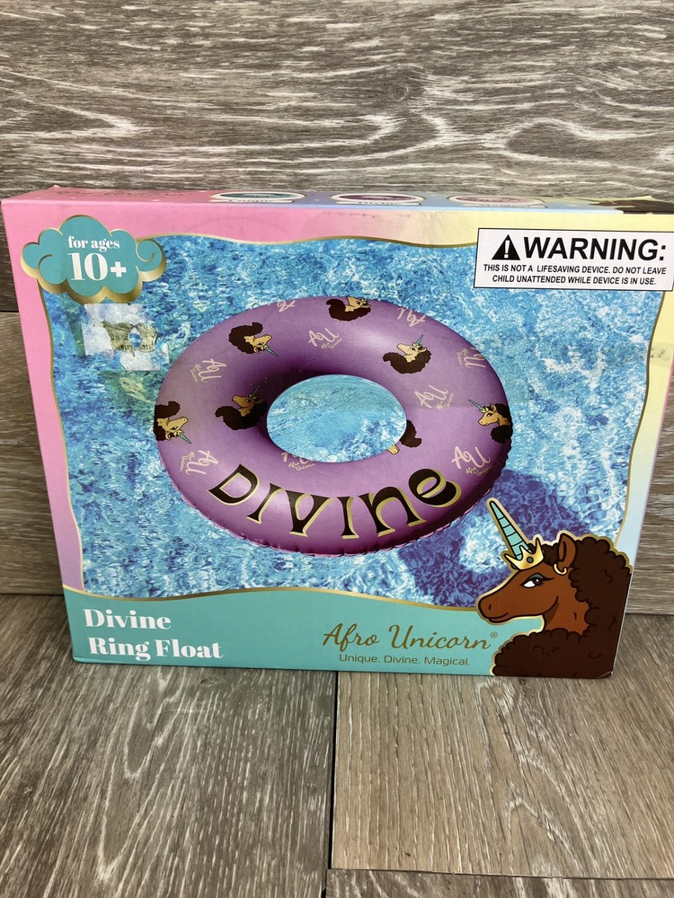 Afro Unicorn Divine Ring Float Swimming Pool Float