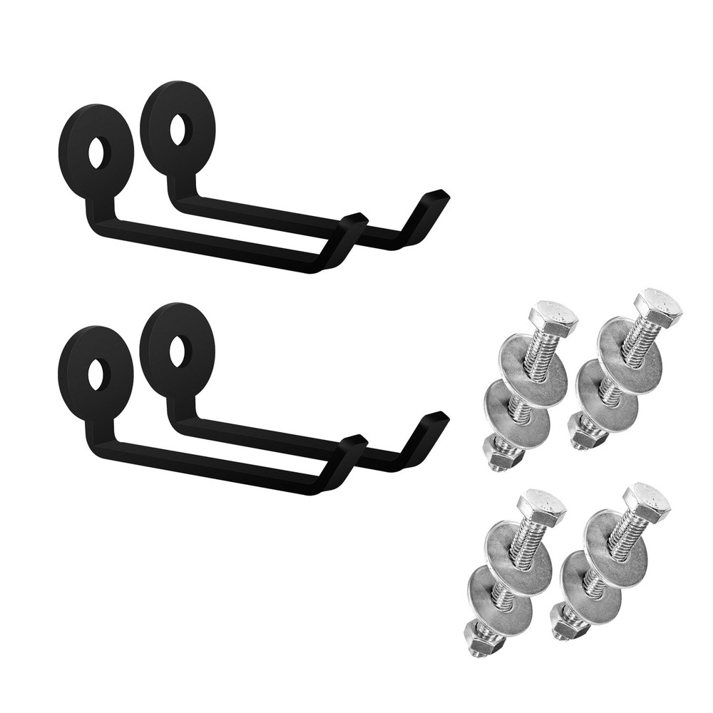 Squat Rack Barbell Holder, 4pcs Hook Attachments - Power Rack Storage Accesso...