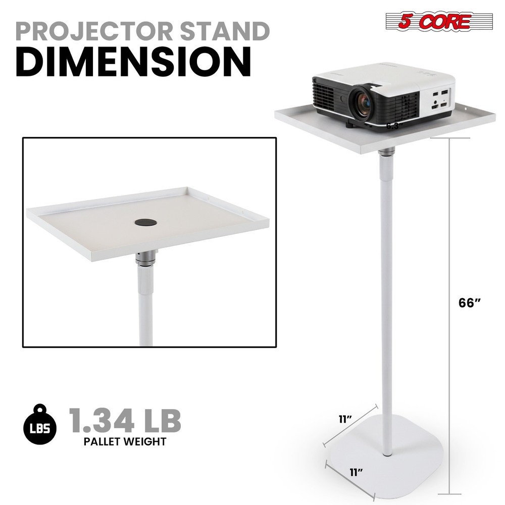5 Core Projector Stand Floor Adjustable Heavy Base Universal Projectors Support