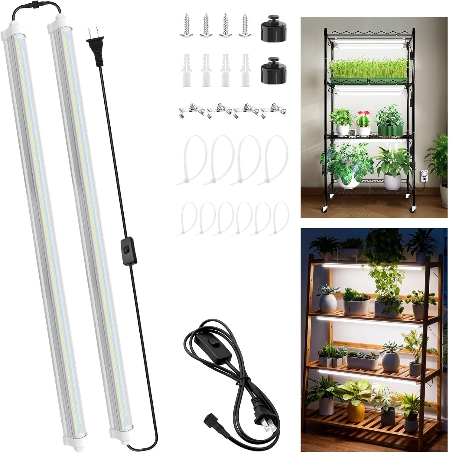 LED Grow Lights 2-20Pack T8 3-4FT 36、48W Indoor Linkable LED Plant Growing Lamps