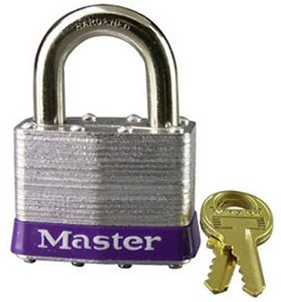 Master Lock Company 5D Maximum Security Keyed Padlock Silver Laminated