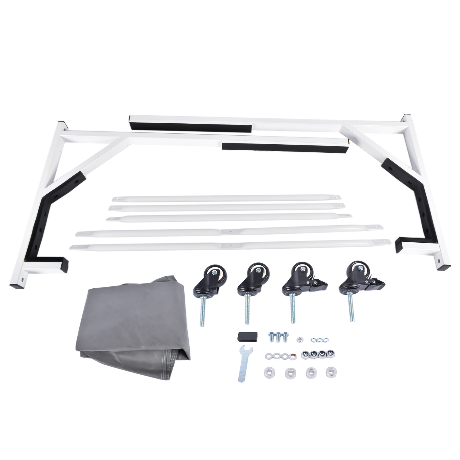 White Hard Top Storage Cart with Dust Cover for Chevrolet Corvette Mercedes-Benz