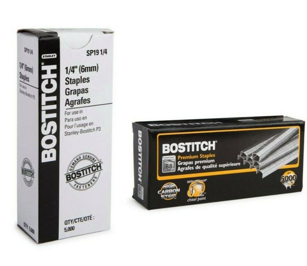 Bostitch Staples B8 & P3 - 5,000/Box