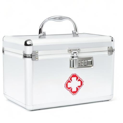 Medline Combination Medication Lock Box Holds Secure/Organized Up to 24 Bottles