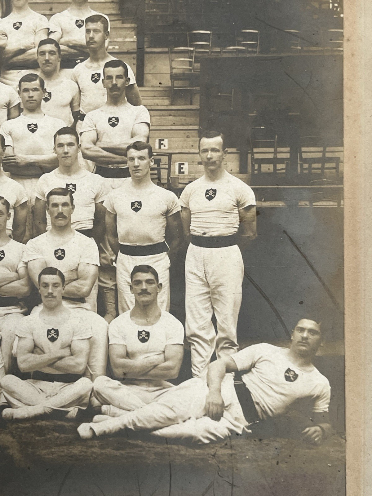 The Royal Welsh Welch Fusiliers Gymnasium Team Black & White Photograph Mounted