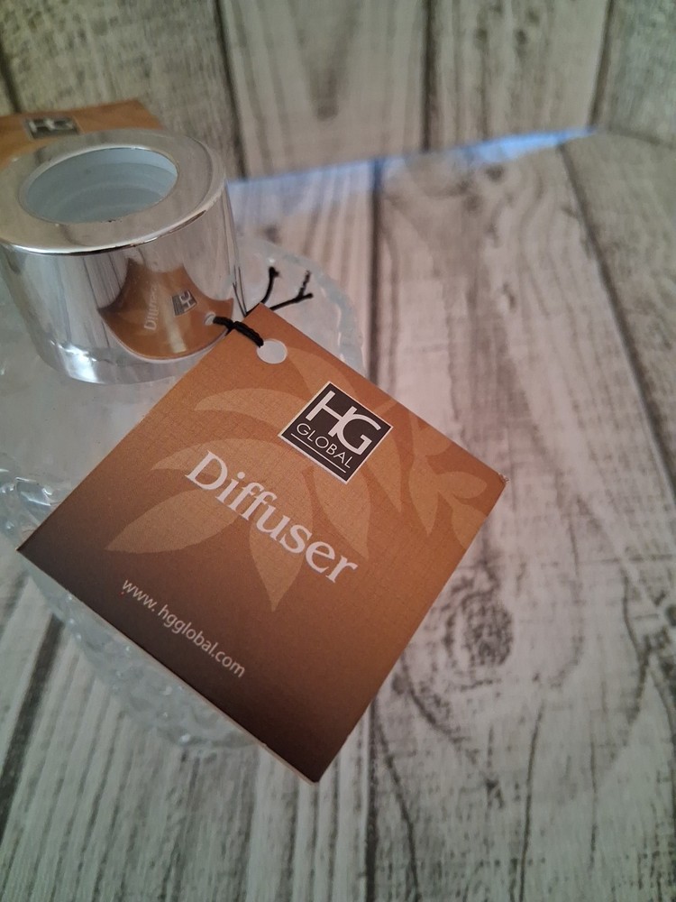 4 Pcs Empty 4.2"T Glass Round Diffuser Containers Jars Glass Bottle Silver Lid