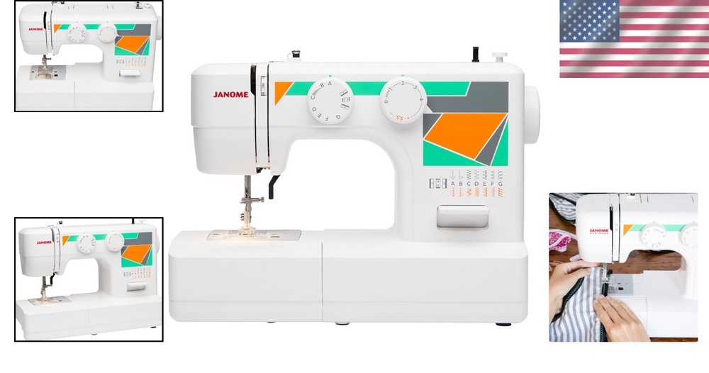 Elegant MOD-15 Sewing Machine with Adjustable Stitch Length & Top Loading Bobbin