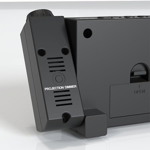 Projection Alarm Clock, Digital with Projection, Red Digits,