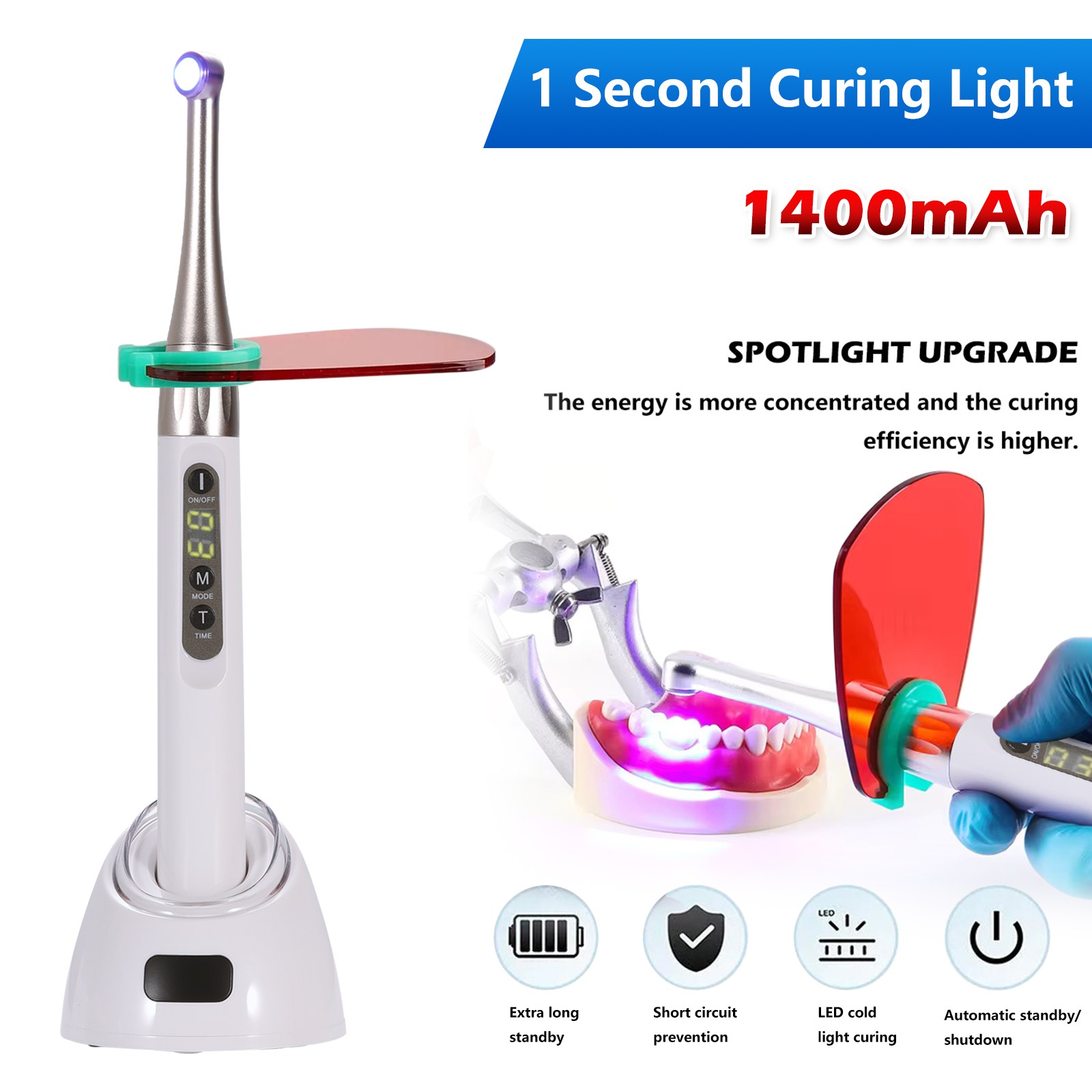 Woodpecker Style i LED Dental lampara led de fotocurado cura 2500mw/cm² CE FDA