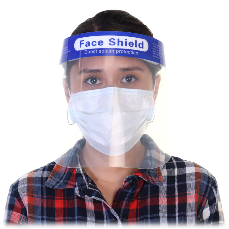 Reusable Face Shield with Foam Forehead Band and Elastic Strap NEW