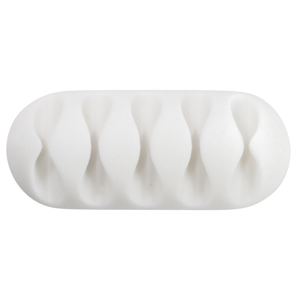 Rok Hardware Multipurpose Cable Clip, Desktop Cable Organizer, White ROKCBL5WHT