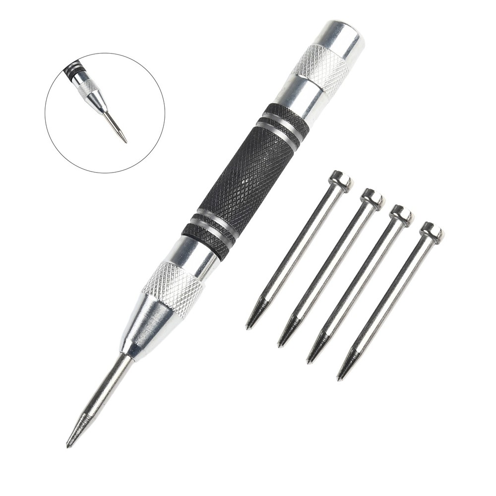Professional Automatic Centre Punch With Adjustable Spring Loaded Drill Tool New