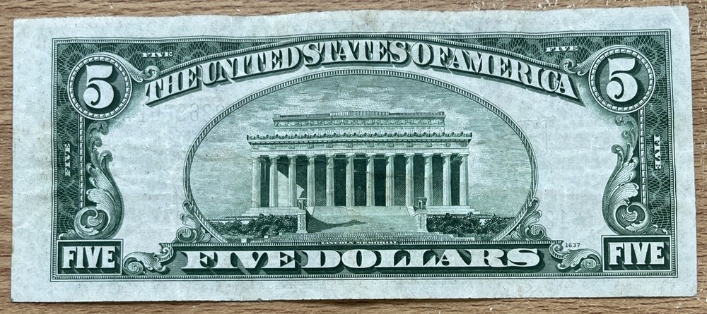 1934-C $5 Silver Certificate Star Note VF/VF+