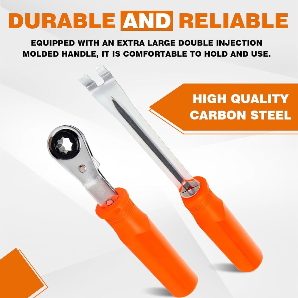 BARTOO 2PCS Automatic Slack Adjuster Tools, 5/16'' Double Square Ratcheting Wren