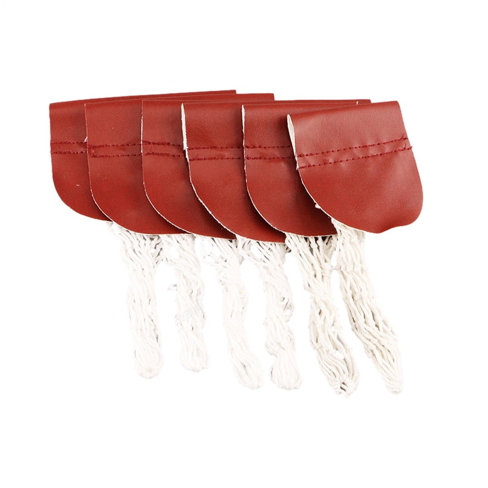 6PCS Leather Snooker Table Net Pockets Set Replacement Billiard Pool Ball Bag
