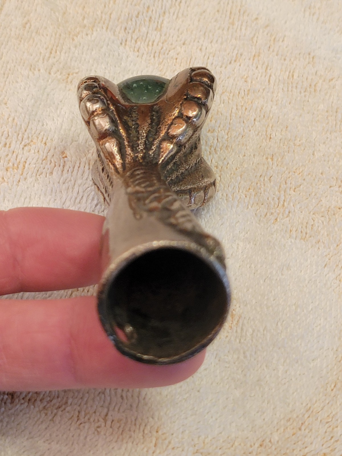 Vintage Claw Iron Furniture Foot with Glass Ball.