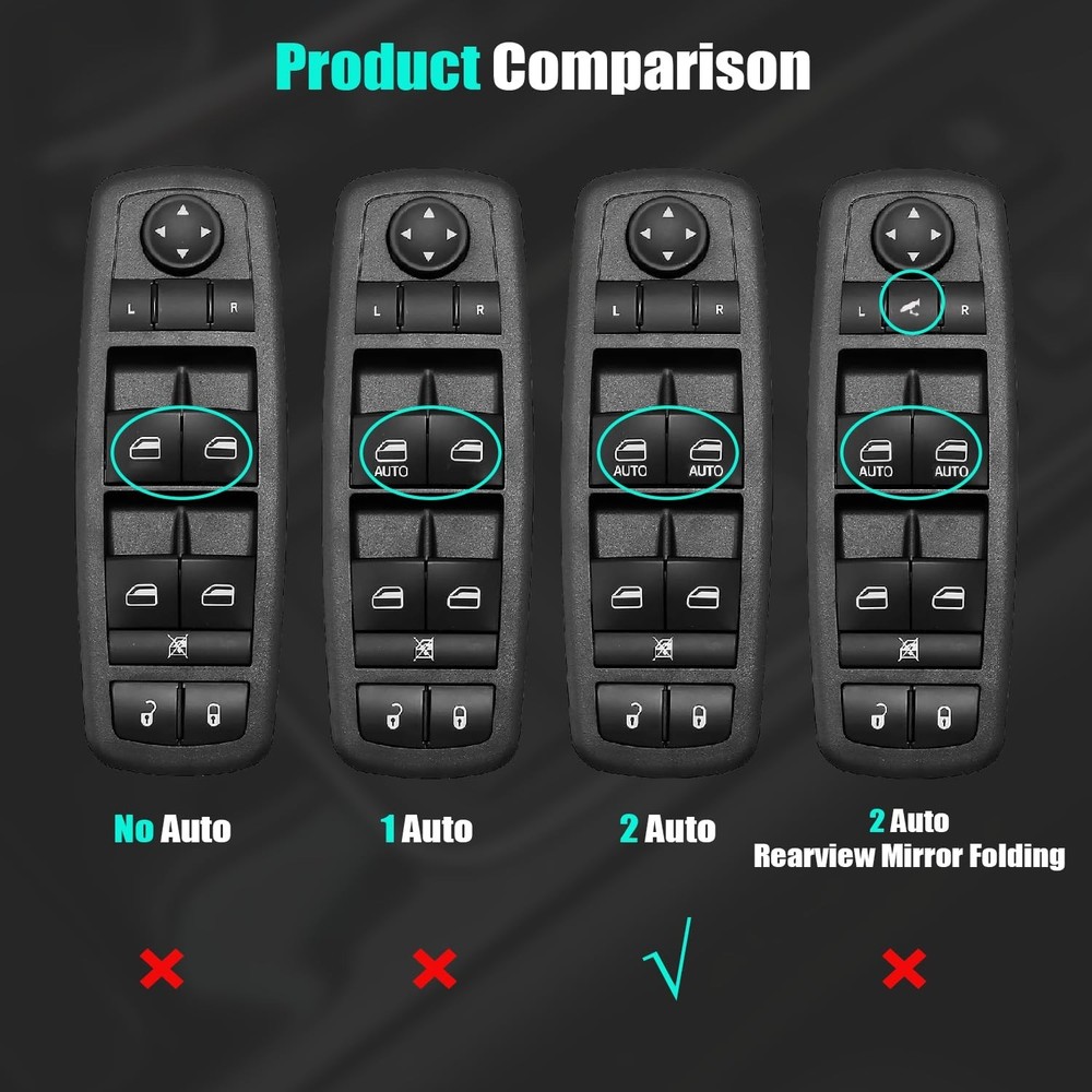 Driver Side Master Power Window Control Switch for 2011–2022 Dodge Durango