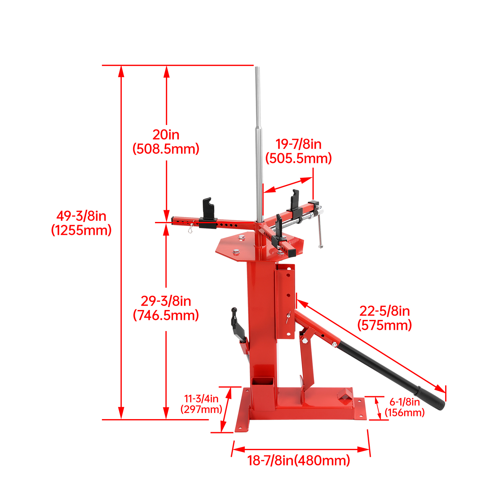 Portable Manual Tire Changer Bead Breaker Tool For Truck Motorcycle 4" to 16.5"