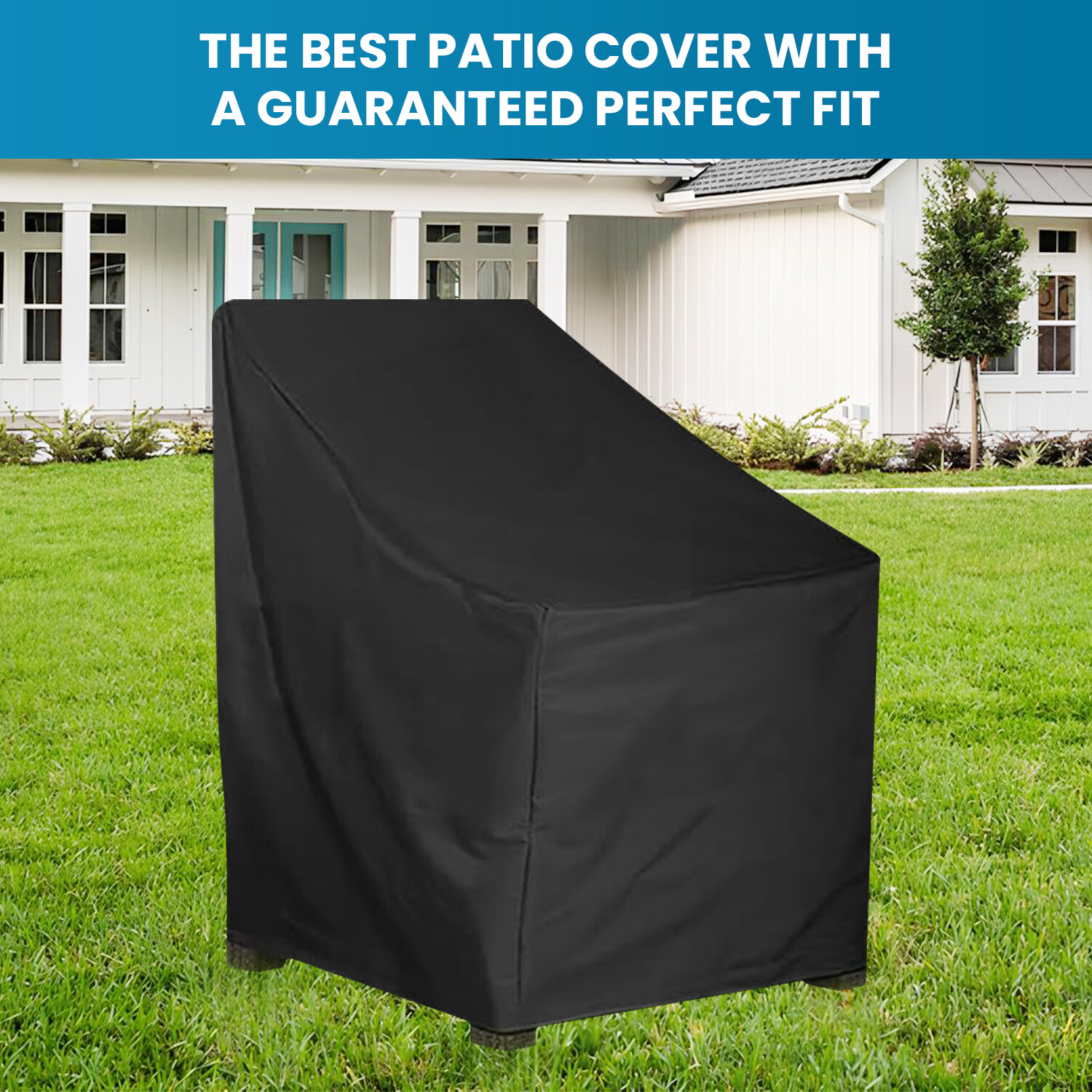 Stackable Patio Chair Cover Waterproof Outdoor Lawn Patio Garden Furniture Cover