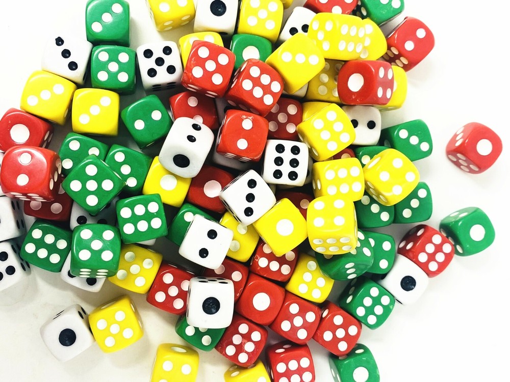 96 Pc Solid 6-Sided Game Dice Colors Dice for Board Games Dice Set Accessories