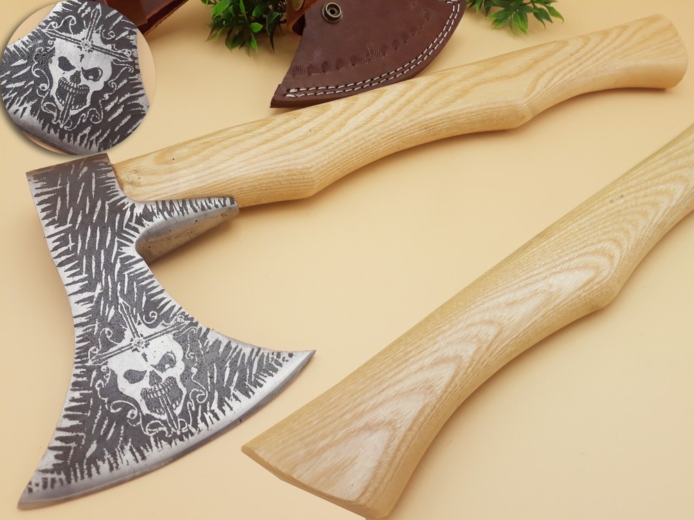 SHARP TOMAHAWK VIKING CAMP HUNTING HIKING AXE GRIP & SHEATH