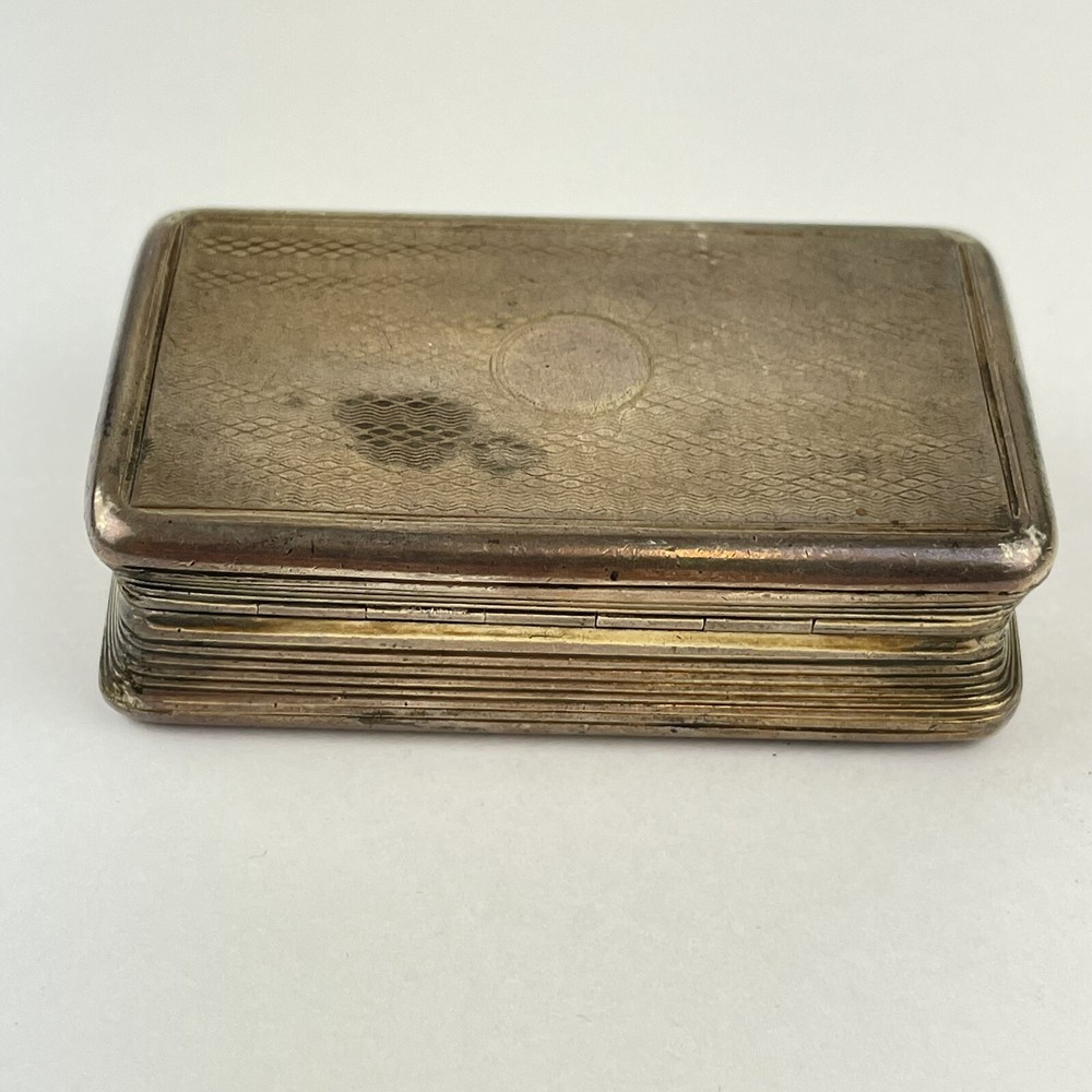 Antique Georgian Solid Silver Snuff Box WE 1810 6cm X 3.5cm