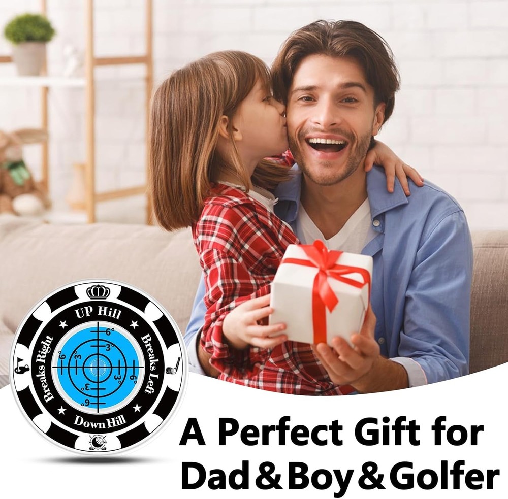 Compact Golf Ball Markers with Enhanced Bubble Reader & Hat Clip - Perfect Gift