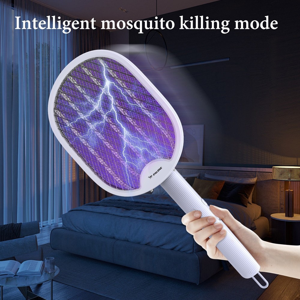 Multi functional electric mosquito swatter, handheld, wall mounted, desktop