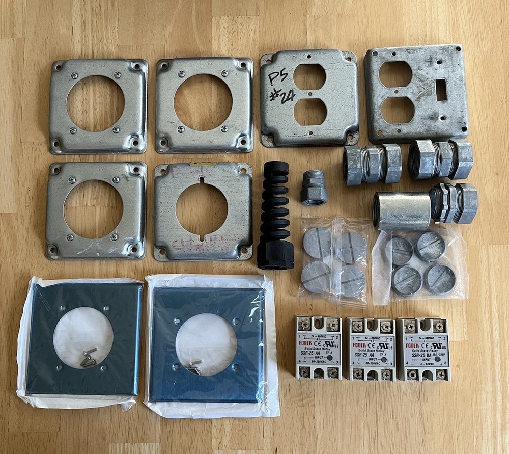 Misc Electrical Metal Face Plates, Connectors and Solid State Relays