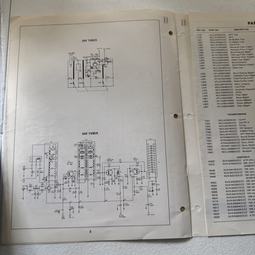 Sharp Color Television Linytront Plus Models 19A63 & 19A65 Service Manual