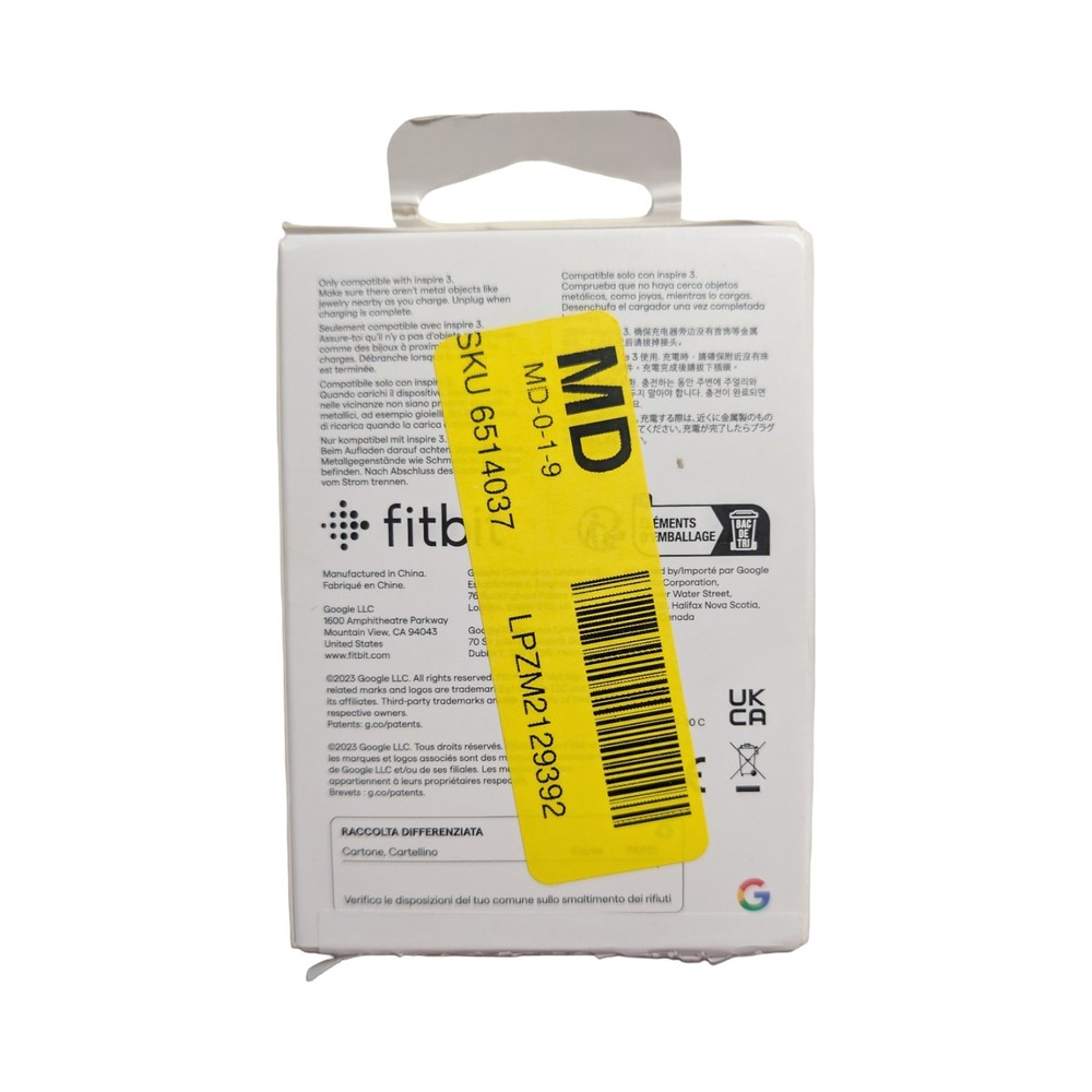 10-O Fitbit Inspire 3 Charging Cable - Black