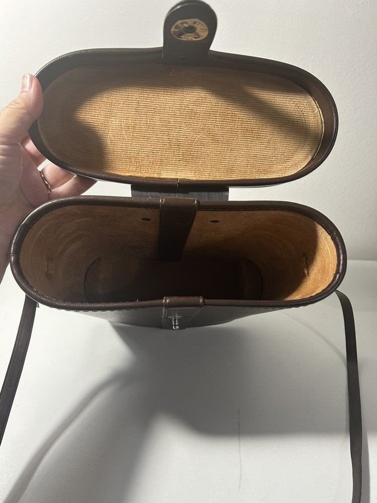 Bell & Howell Binocular Case Dark Brown Lidded with Strap *Empty