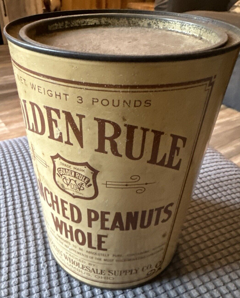 Golden Rule Blanched Peanuts Tin By Canco