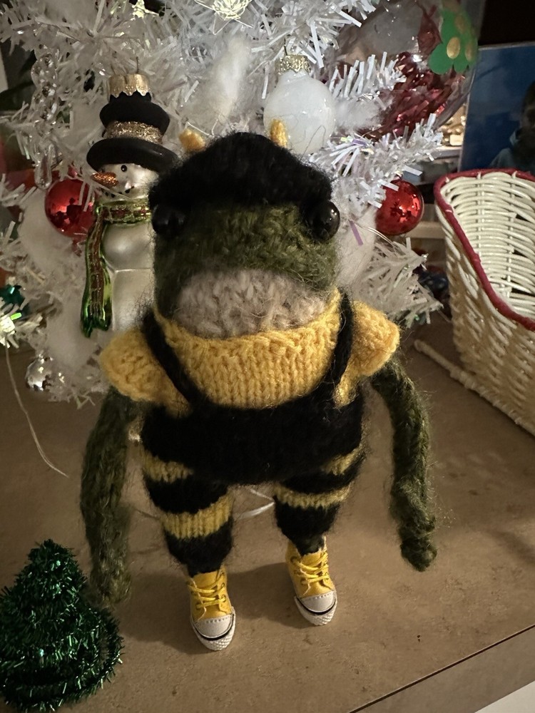 Knitted Frogy.