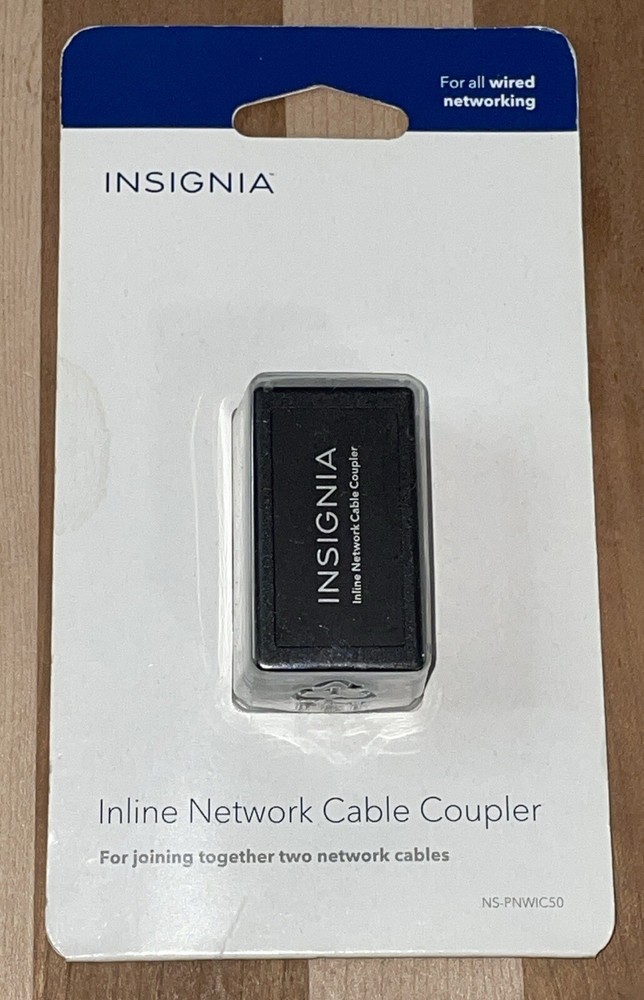 Insignia Inline Network Cable Coupler Cat-5 and Cat-5E Cables Wired Networking