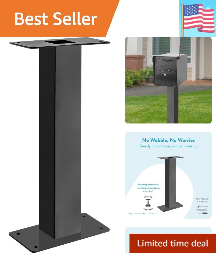 Oasis 28" H Pedestal Galvanized Steel Mailbox Post, Compatibility Code H, K, ...