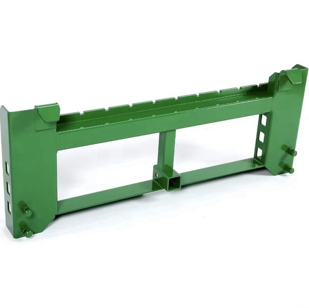 3000LB  Trailer Pallet Fork Frame Attachment Skid Steer Loader Receiver Green
