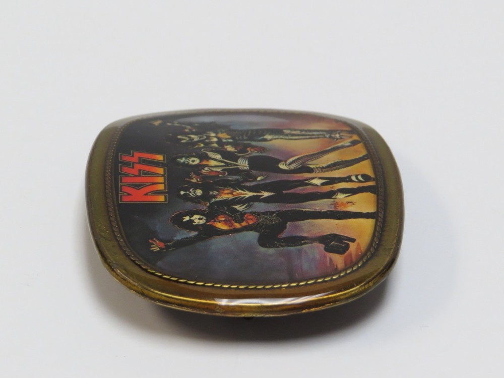KISS DESTROYER PACIFICA BELT BUCKLE - 1977 VINTAGE AUCOIN - ACE PETER GENE PAUL