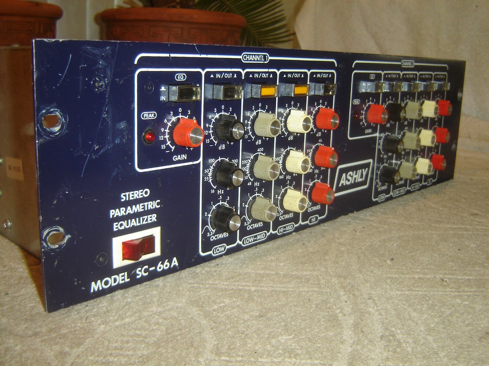 Ashly SC-66A, Blueface Stereo Parametric Equalizer, Eq, Vintage Rack, As Is
