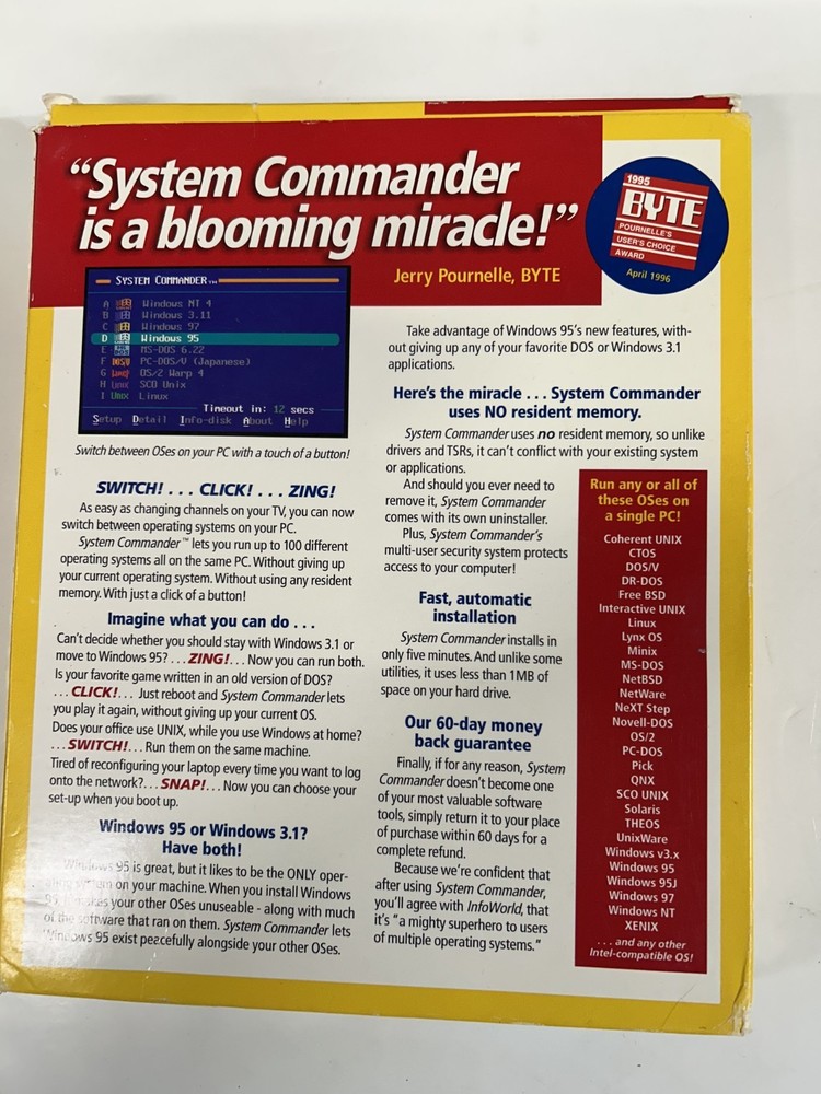 System Commander for PC Systems vrs 3.09