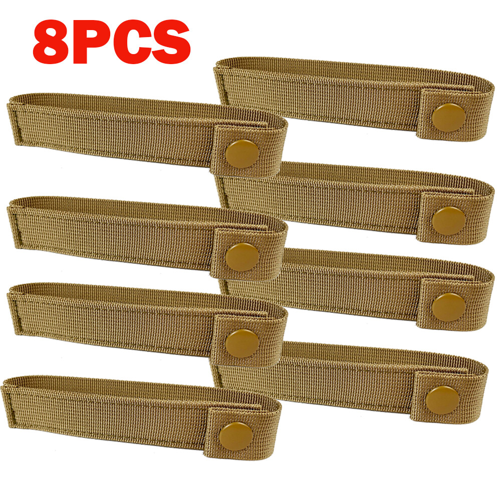 8PCS 6" MOD MOLLE PALS Modular Web Gear Replacement Tie Straps Brown New
