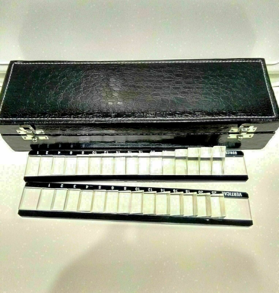 Prism Set Bar Horizontal Vertical Case Optometry Ophthalmology Equipment New