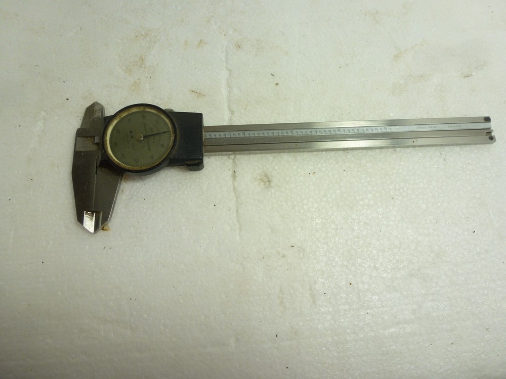 Vintage Brown & Sharp Dial Veneer Caliper w/ Original Box, Instructions