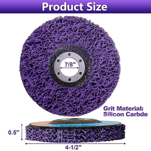 10 Pack Strip Discs Stripping Wheel for Angle Grinder, 4-1/2" x 7/8" Rust