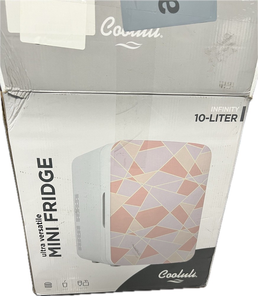 10 LITER MINI FRIDGE- COOLULI - USED, READ DESCRIPTION