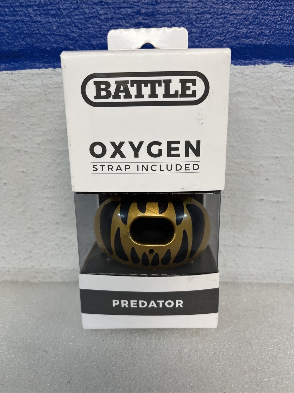 Battle Sports Oxygen Lip Protector &  Mouthguard Predator Gold / Black New