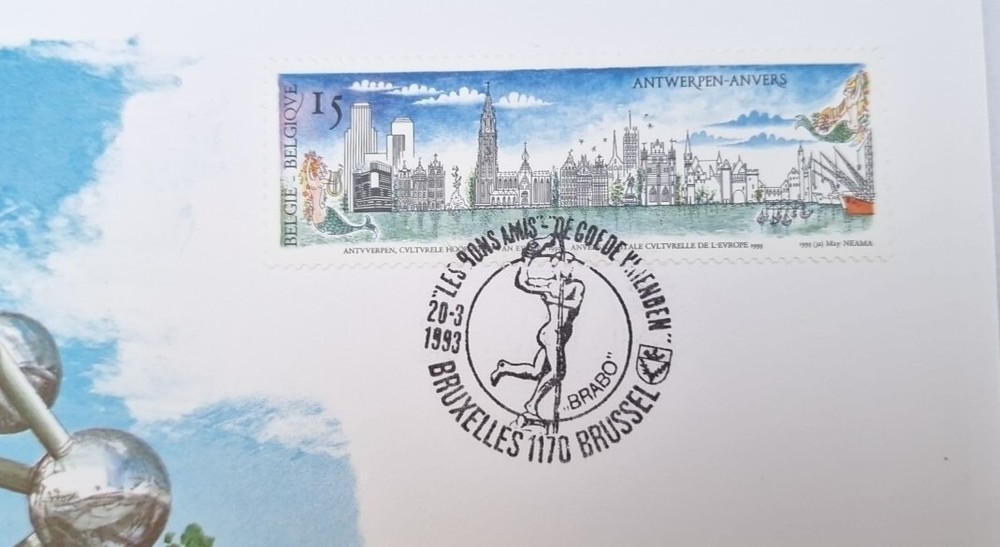 100 Frank Excellent Condition envelope Stamp BANKNOTE Belgium