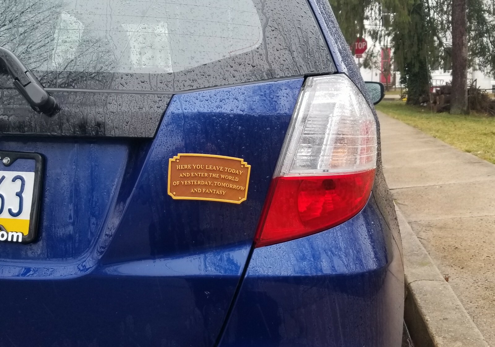 Main Street Entranceway Welcome Plaque DL Inspired Fridge / Car Magnet