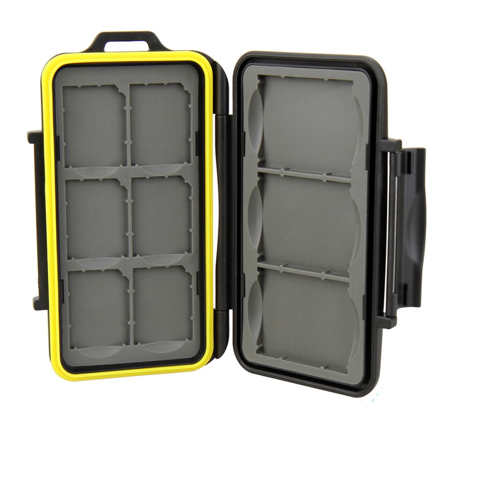 Water-resistant Shockproof Memory Case for 6 SD + 3 x CF Compact Flash Card